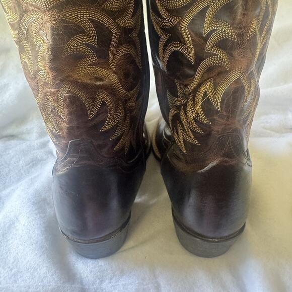 Ariat Brown Leather Cowboy Men’s Heritage Western Boots Medium Round Toe Sz 10D main image 14